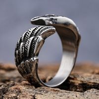 Punk Cool Style Wings 304 Stainless Steel Men'S Open Ring main image 6