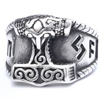 Punk Geometric 304 Stainless Steel Men'S Rings main image 6