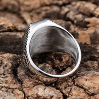 Hip-Hop Punk Compass 304 Stainless Steel Men'S Rings main image 2