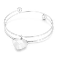 Style Moderne Forme De Cœur Acier Inoxydable Acier Au Titane Plaqué Or 18K Bracelet En Masse sku image 2