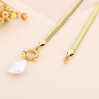 Stainless Steel Imitation Pearl 18K Gold Plated Elegant Retro Plating Square Star Pendant Necklace main image 6