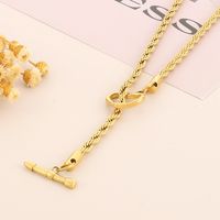 Stainless Steel Titanium Steel 18K Gold Plated Retro Cool Style Plating Heart Shape Pendant Necklace main image 7