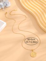 304 Stainless Steel 18K Gold Plated Retro Classic Style Enamel Plating Star Heart Shape Flower Resin Shell Necklace main image 5