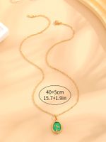 304 Stainless Steel 18K Gold Plated Retro Classic Style Enamel Plating Mermaid Resin Necklace main image 3