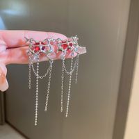 Fashion Geometric Copper Tassel Artificial Pearls Drop Earrings 1 Pair sku image 6