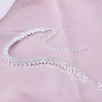 Wholesale Jewelry Beach Solid Color Alloy Rhinestones Silver Plated Anklet main image 5
