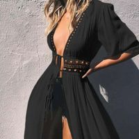 Women's Sexy Solid Color 1 Piece Cover Ups main image 7