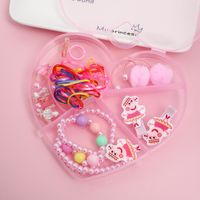 Korean Girl Necklace Hair Accessories Box Headdress Gift Gift Box Jewelry Set sku image 4