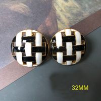 1 Pair Retro Geometric Alloy Plating Rhinestones Women's Earrings sku image 4