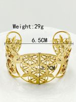 Retro French Style Flower 304 Stainless Steel 14K Gold Plated Bangle In Bulk main image 2
