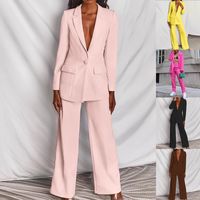 Women's Elegant Solid Color Polyester Blazer Suits main image 2