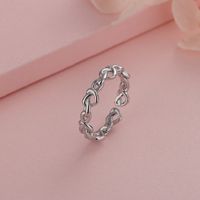 Simple Style Heart Shape Copper Plating Hollow Out Open Ring main image 3