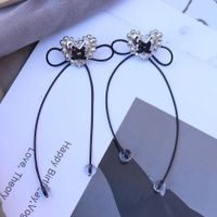 Lolita Heart Shape Bow Knot Alloy Glass Women's Drop Earrings main image 3