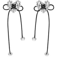 Lolita Heart Shape Bow Knot Alloy Glass Women's Drop Earrings main image 5