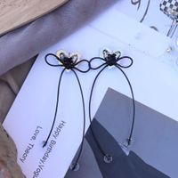 Lolita Heart Shape Bow Knot Alloy Glass Women's Drop Earrings main image 6