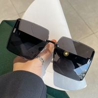 Exaggerated Streetwear Solid Color Ac Square Frameless Women's Sunglasses main image 3