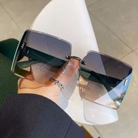 Exaggerated Streetwear Solid Color Ac Square Frameless Women's Sunglasses main image 2