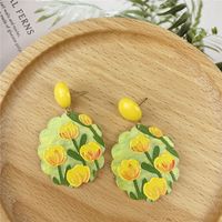 Ig Style Retro Flower Arylic Women's Drop Earrings sku image 13