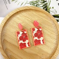 Ig Style Retro Flower Arylic Women's Drop Earrings main image 3