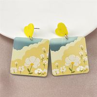 Ig Style Retro Flower Arylic Women's Drop Earrings sku image 8