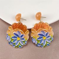 Ig Style Retro Flower Arylic Women's Drop Earrings sku image 4