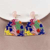 Ig Style Retro Flower Arylic Women's Drop Earrings sku image 9