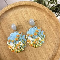 Ig Style Retro Flower Arylic Women's Drop Earrings sku image 11