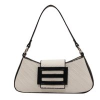 Women's Small All Seasons Pu Leather Color Block Streetwear Square Magnetic Buckle Underarm Bag sku image 4