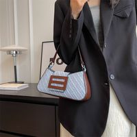 Women's Small All Seasons Pu Leather Color Block Streetwear Square Magnetic Buckle Underarm Bag main image 5