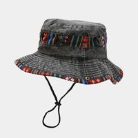 Unisex Ethnic Style Geometric Wide Eaves Bucket Hat sku image 1