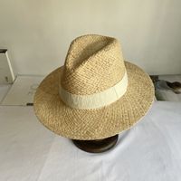 Unisex Vacation Solid Color Flat Eaves Straw Hat sku image 4