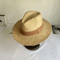Unisex Vacation Solid Color Flat Eaves Straw Hat sku image 3