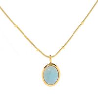 Vintage Style Solid Color Titanium Steel Plating 18k Gold Plated Pendant Necklace main image 2