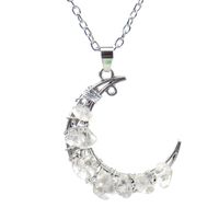 Simple Style Irregular Moon Alloy Crystal Women's Pendant Necklace sku image 4