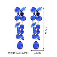 Y2k Retro Exaggerated Geometric Copper Alloy Irregular Inlay Artificial Gemstones Women's Drop Earrings main image 6
