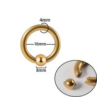 Simple Style Round Stainless Steel Plating Nose Ring sku image 7