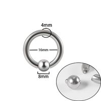 Simple Style Round Stainless Steel Plating Nose Ring sku image 2