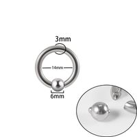 Simple Style Round Stainless Steel Plating Nose Ring sku image 1