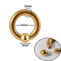 Simple Style Round Stainless Steel Plating Nose Ring sku image 9