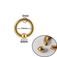 Simple Style Round Stainless Steel Plating Nose Ring sku image 4
