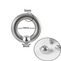 Simple Style Round Stainless Steel Plating Nose Ring sku image 6
