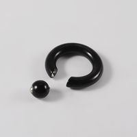 Simple Style Round Stainless Steel Plating Nose Ring main image 2