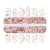 Sweet Heart Shape Flower Butterfly Pet Sequin Nail Decoration Accessories 1 Set sku image 2