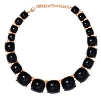 Elegant Round Alloy Three-dimensional Inlay Resin Women's Necklace sku image 1
