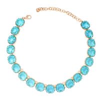 Elegant Round Alloy Three-dimensional Inlay Resin Women's Necklace sku image 2