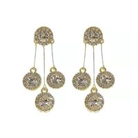 Ig Style Round Tassel Alloy Plating Inlay Rhinestones Gold Plated Silver Plated Women's Drop Earrings main image 8