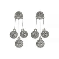 Ig Style Round Tassel Alloy Plating Inlay Rhinestones Gold Plated Silver Plated Women's Drop Earrings main image 6