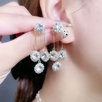 Ig Style Round Tassel Alloy Plating Inlay Rhinestones Gold Plated Silver Plated Women's Drop Earrings main image 7