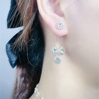 Ig Style Round Tassel Alloy Plating Inlay Rhinestones Gold Plated Silver Plated Women's Drop Earrings main image 3