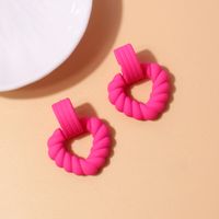 Rock Streetwear Heart Shape Plastic Resin Women's Drop Earrings sku image 4